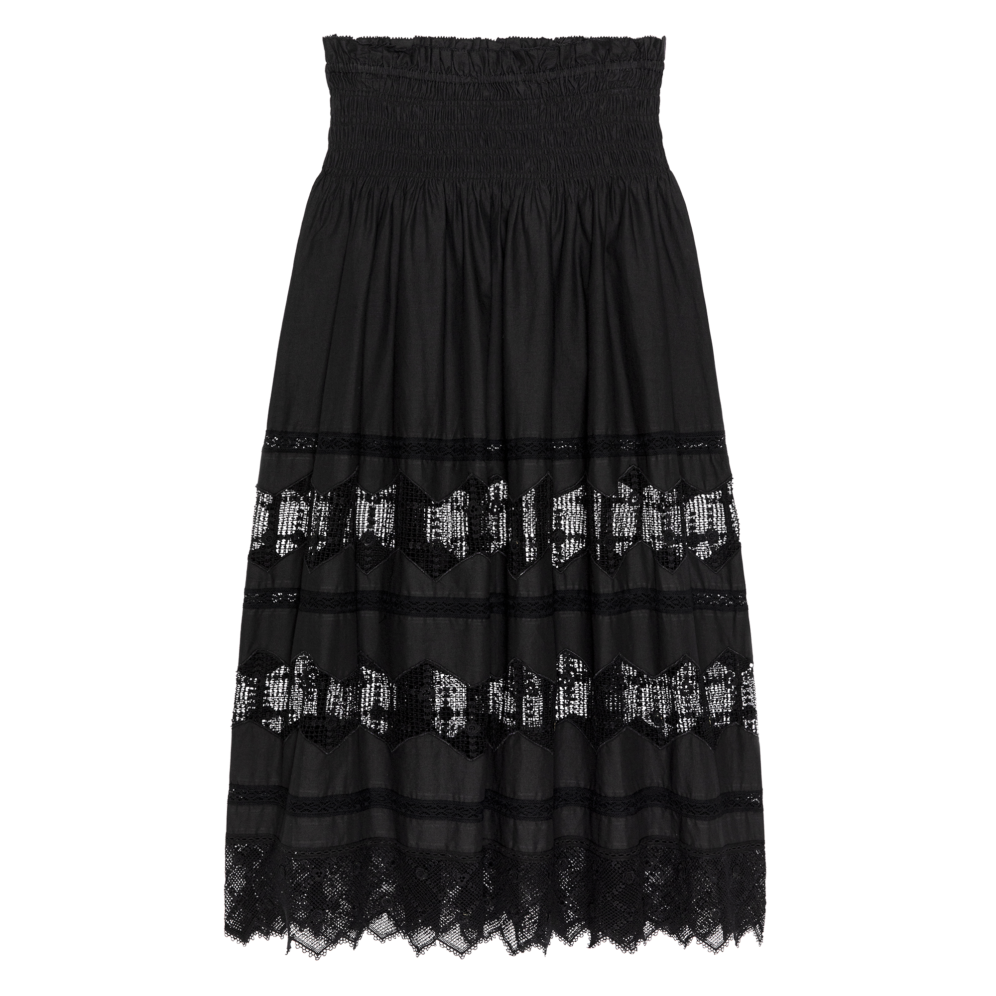 Rosette crochet canary skirt black | The Great | MARKET