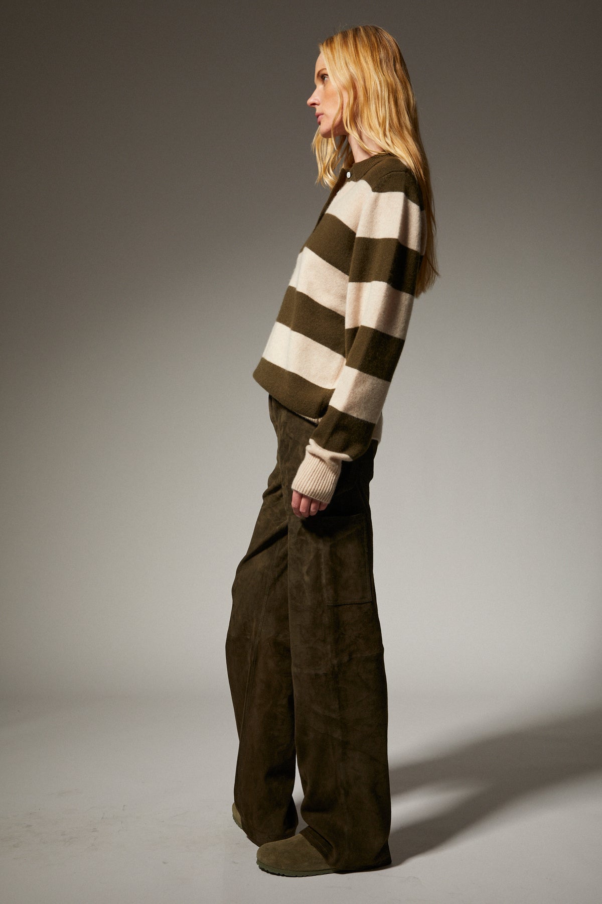 POLO SWEATER olive stripe | SPRWMN | MARKET
