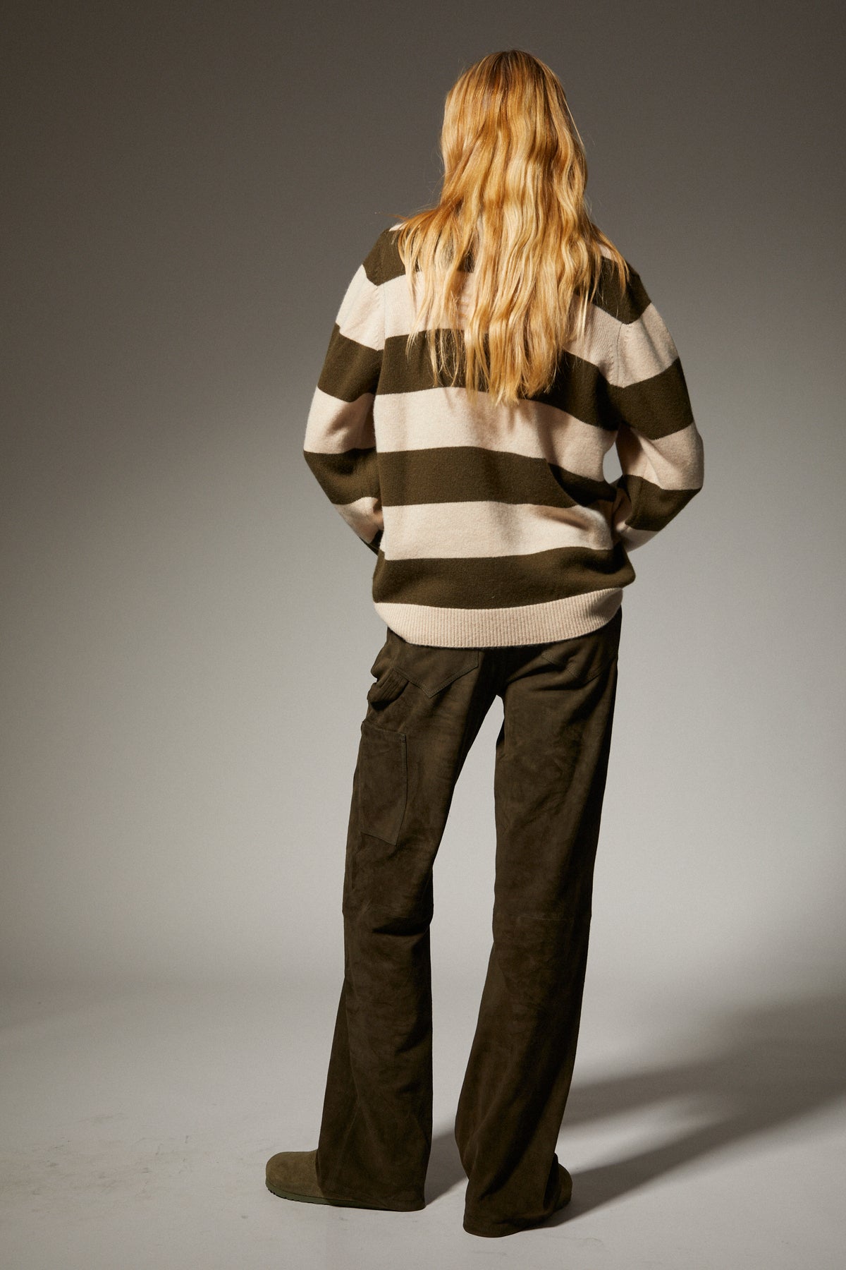 POLO SWEATER olive stripe | SPRWMN | MARKET