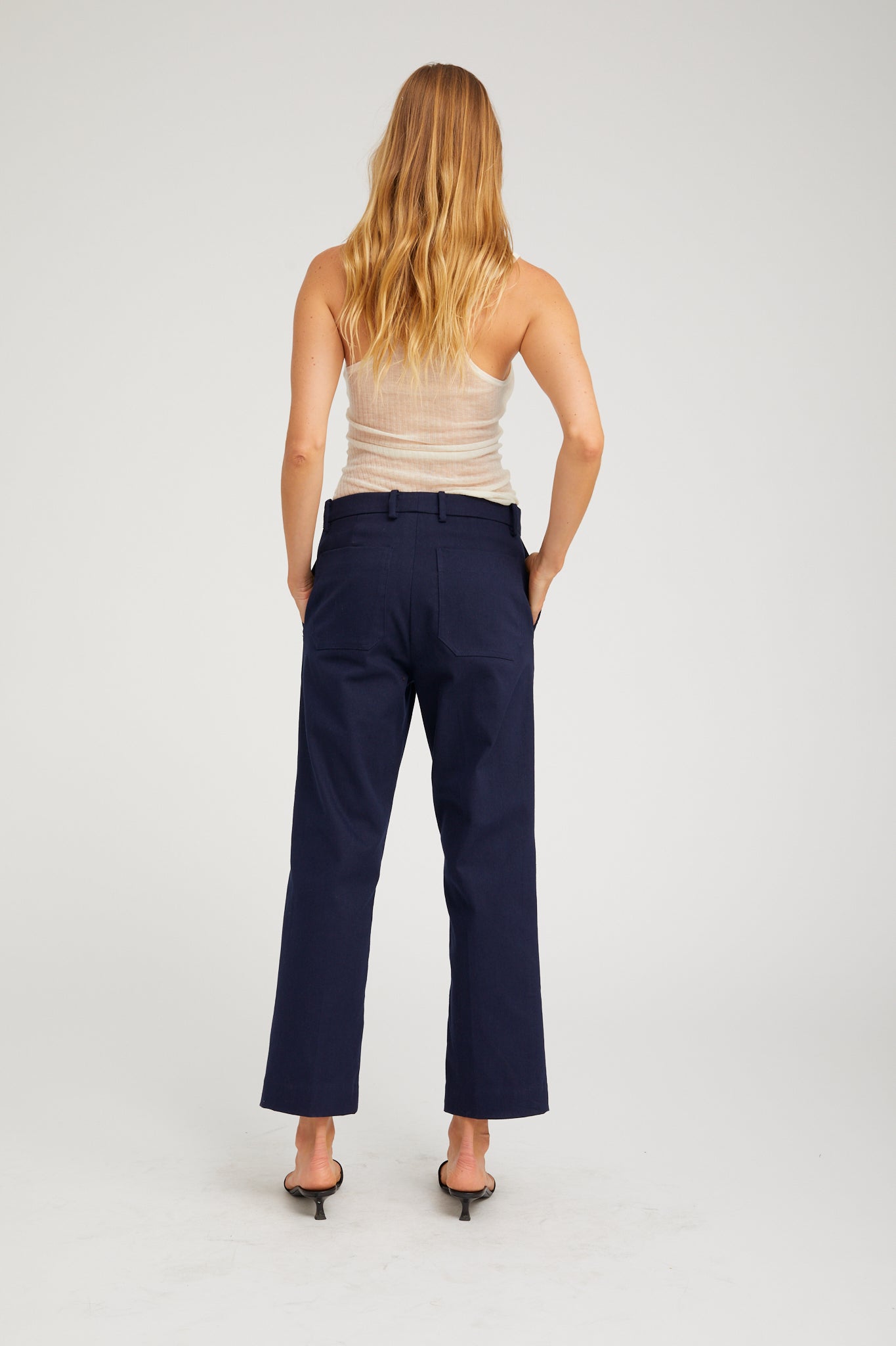Straight leg trouser navy | SPRWMN | MARKET