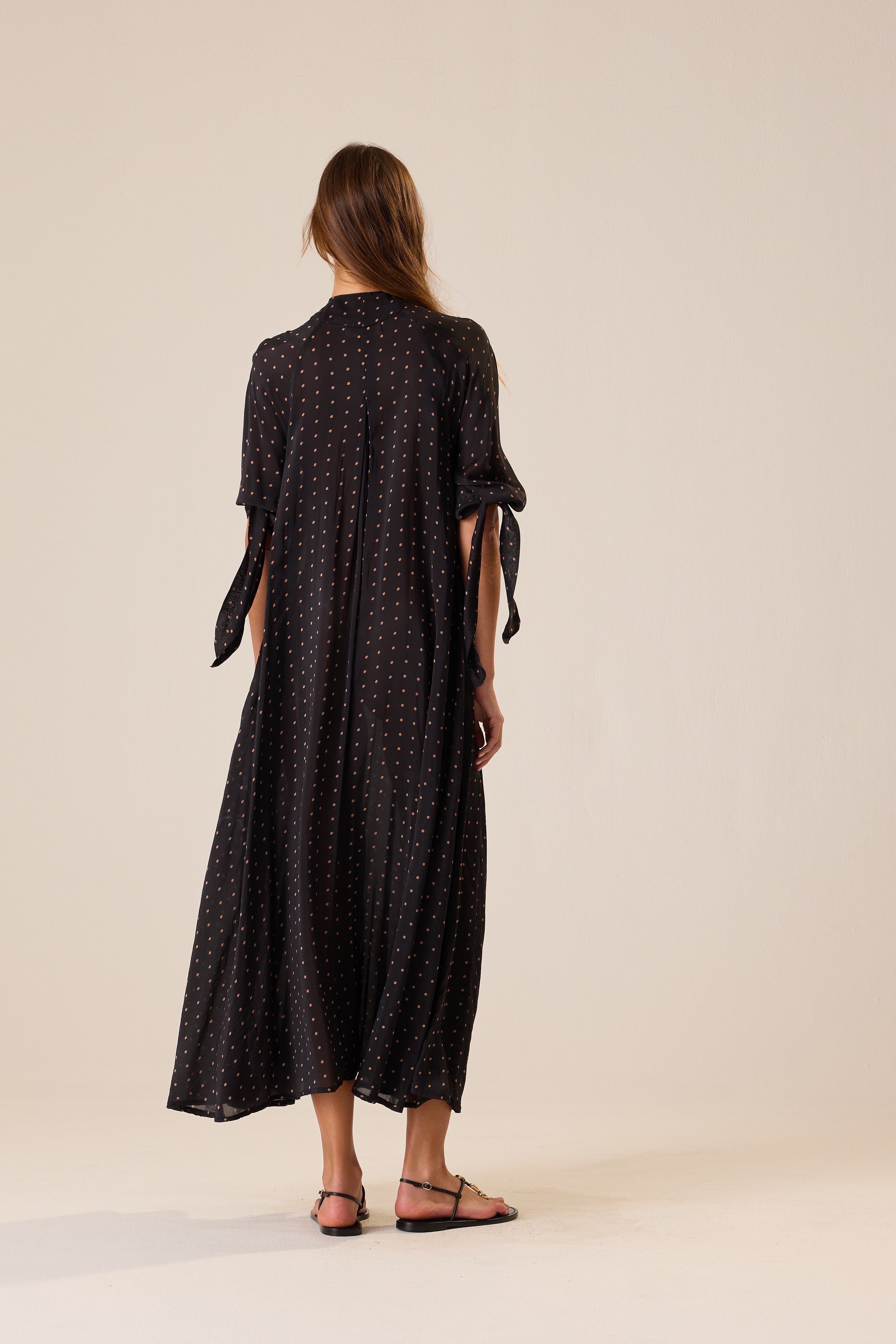 MONÉT DRESS blk & tan dot | Natalie Martin | MARKET