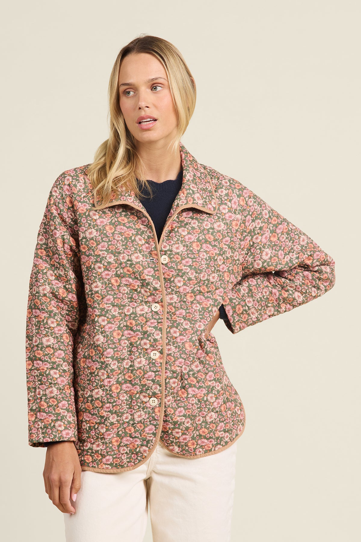 MARKET | Trovata | Ginny Quilted Jacket Marigold Mistral