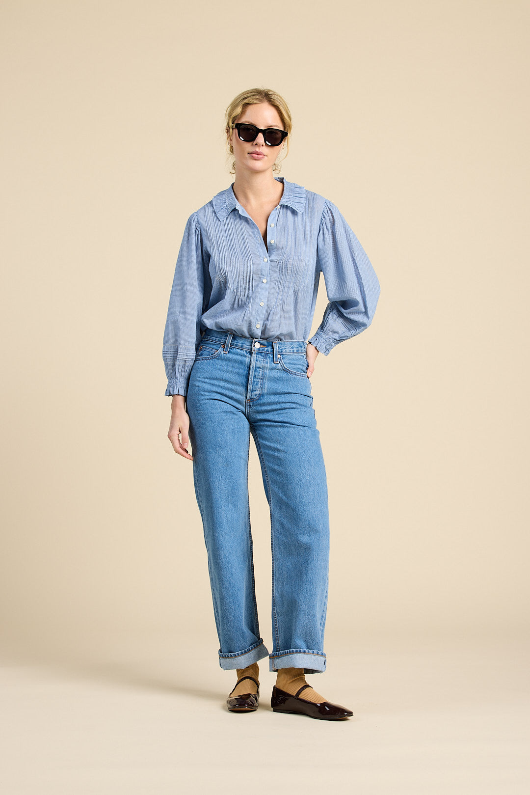 Francesca Blouse Seabrook Gingham | Trovata | MARKET