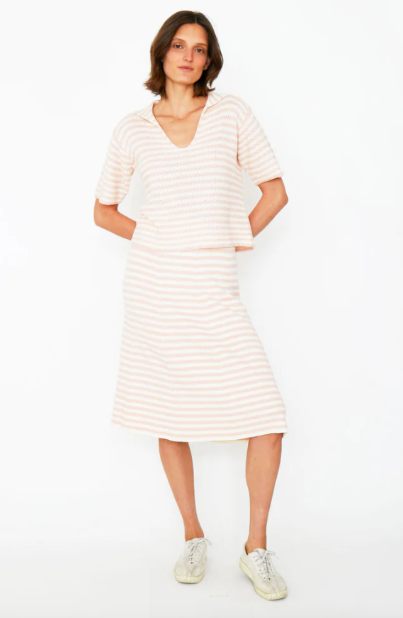 Sabine stripe skirt pink