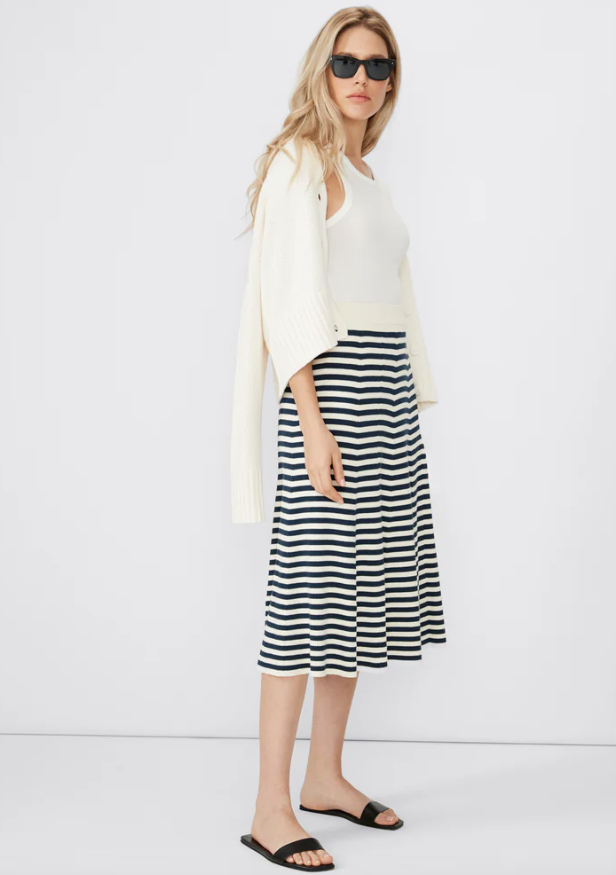 Sabine stripe skirt navy