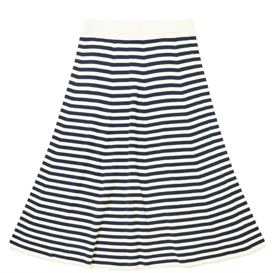 Sabine stripe skirt navy