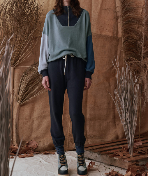 Trail colorblock sweatshirt indigo