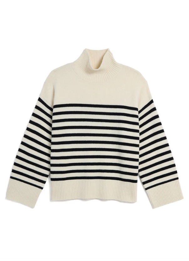 Paige Sweater off-white/blk stripe