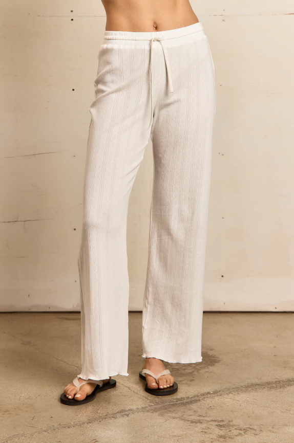 Mary Pointelle pant white | Perfect White Tee | MARKET 