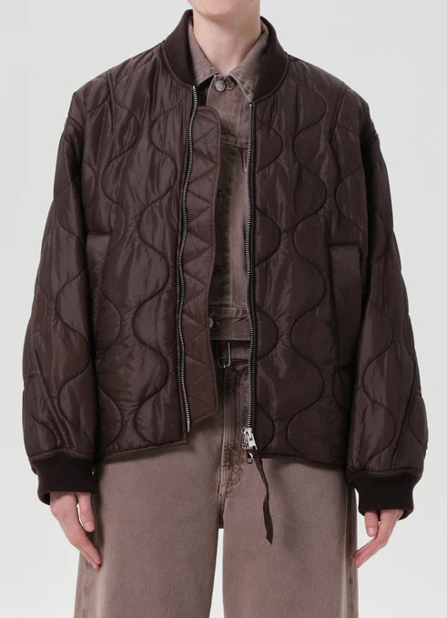 Isla Quilted Jacket bourbon | Agolde | MARKET