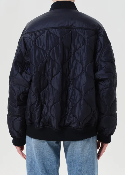 Isla Quilted Jacket navy | Agolde | MARKET