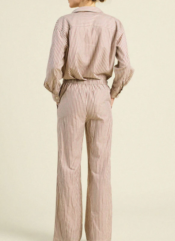 Vera Pant burgundy stripe | Trovata | MARKET