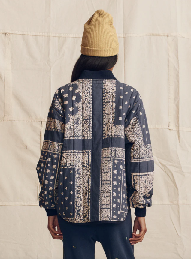 Quilted bomber bandana print | The Great | MARKET