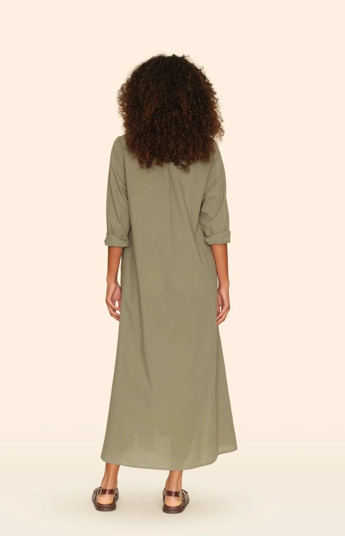 Army Green Boden Dress Back