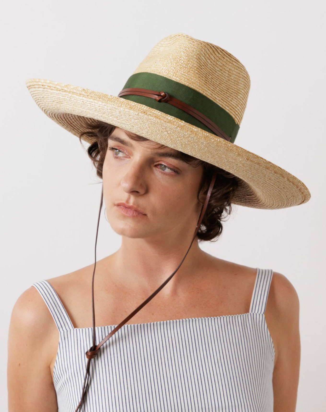 Camargo hat / seaweed ribbon