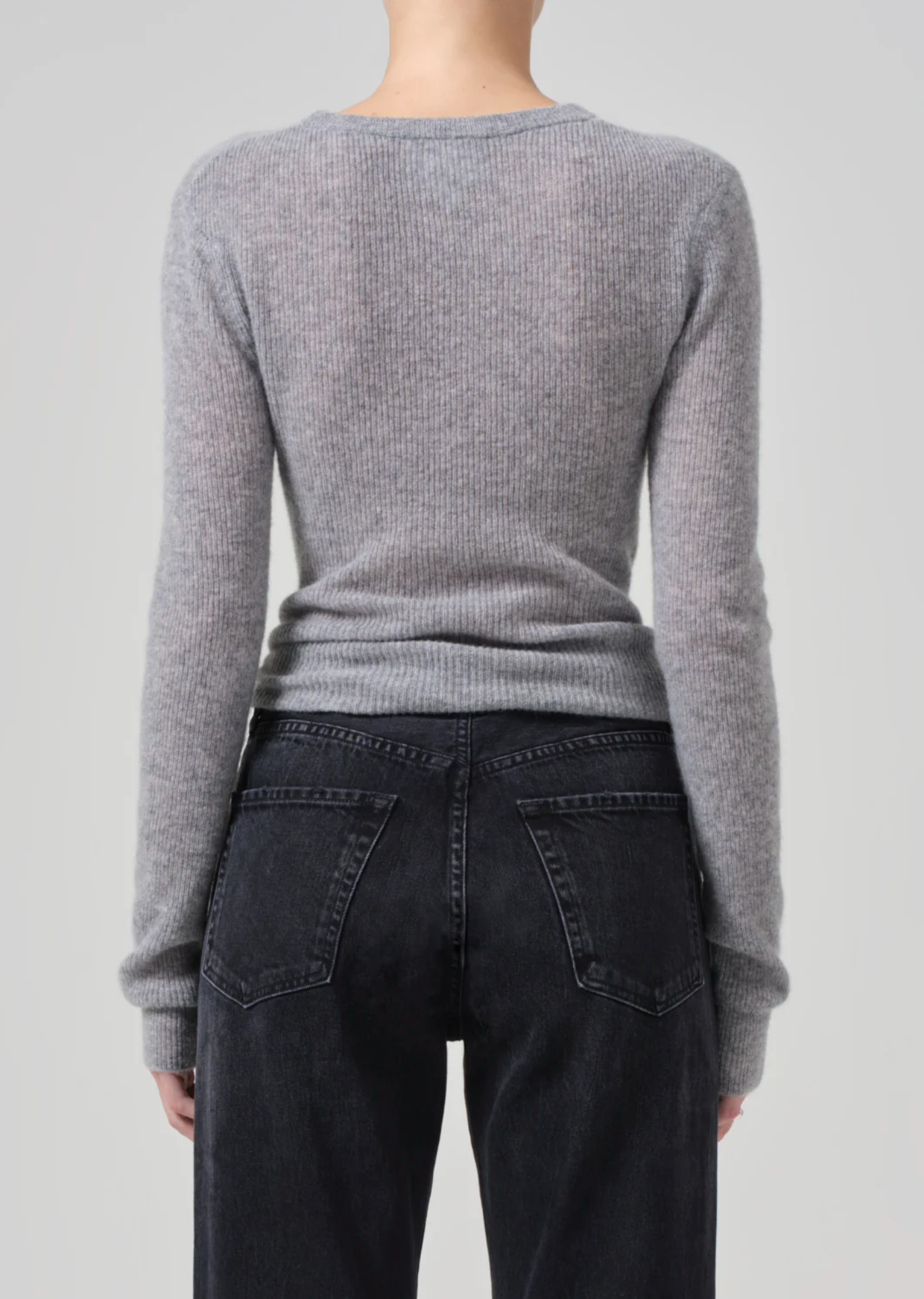 Alessia rib sweater grey