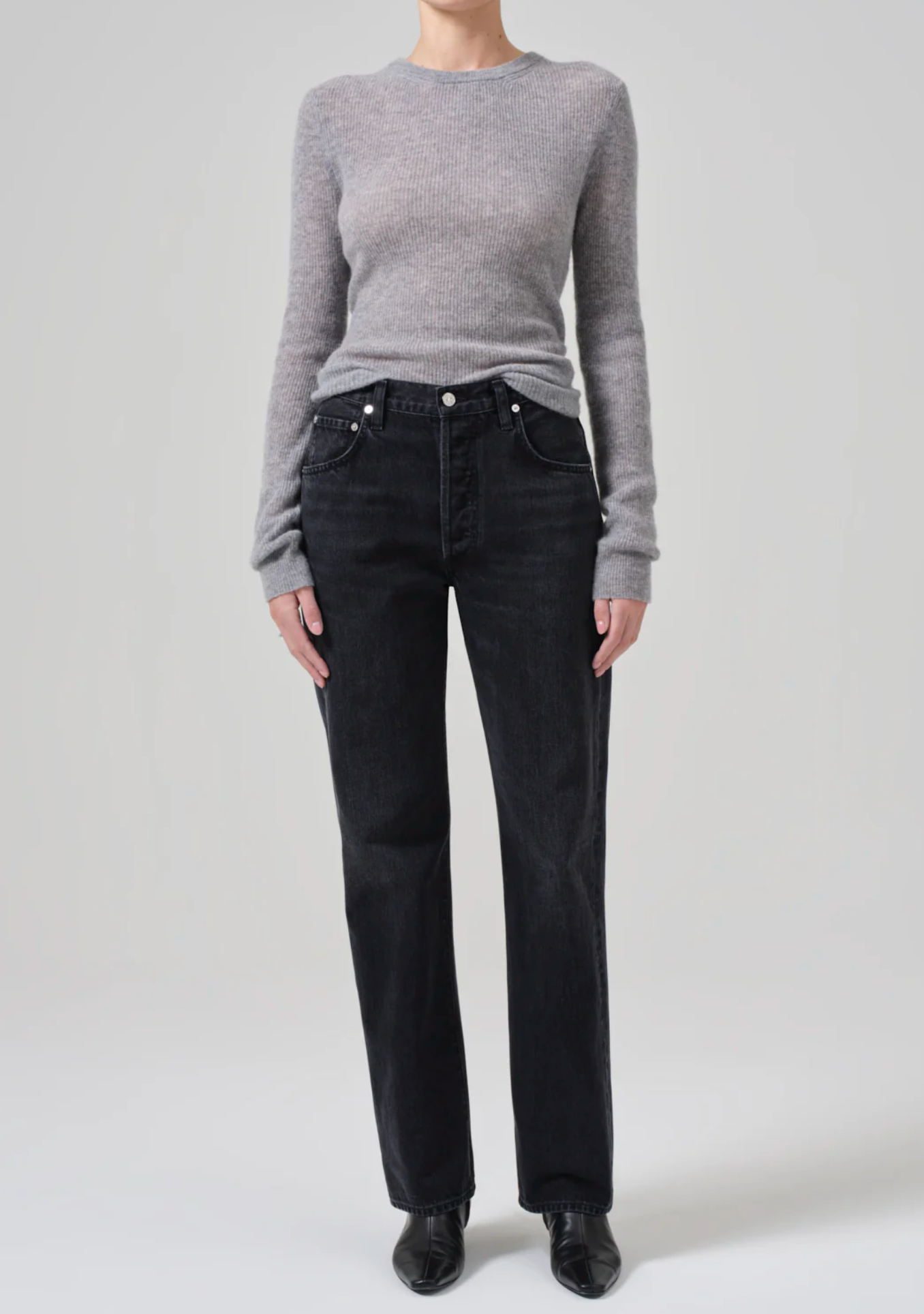 Alessia rib sweater grey