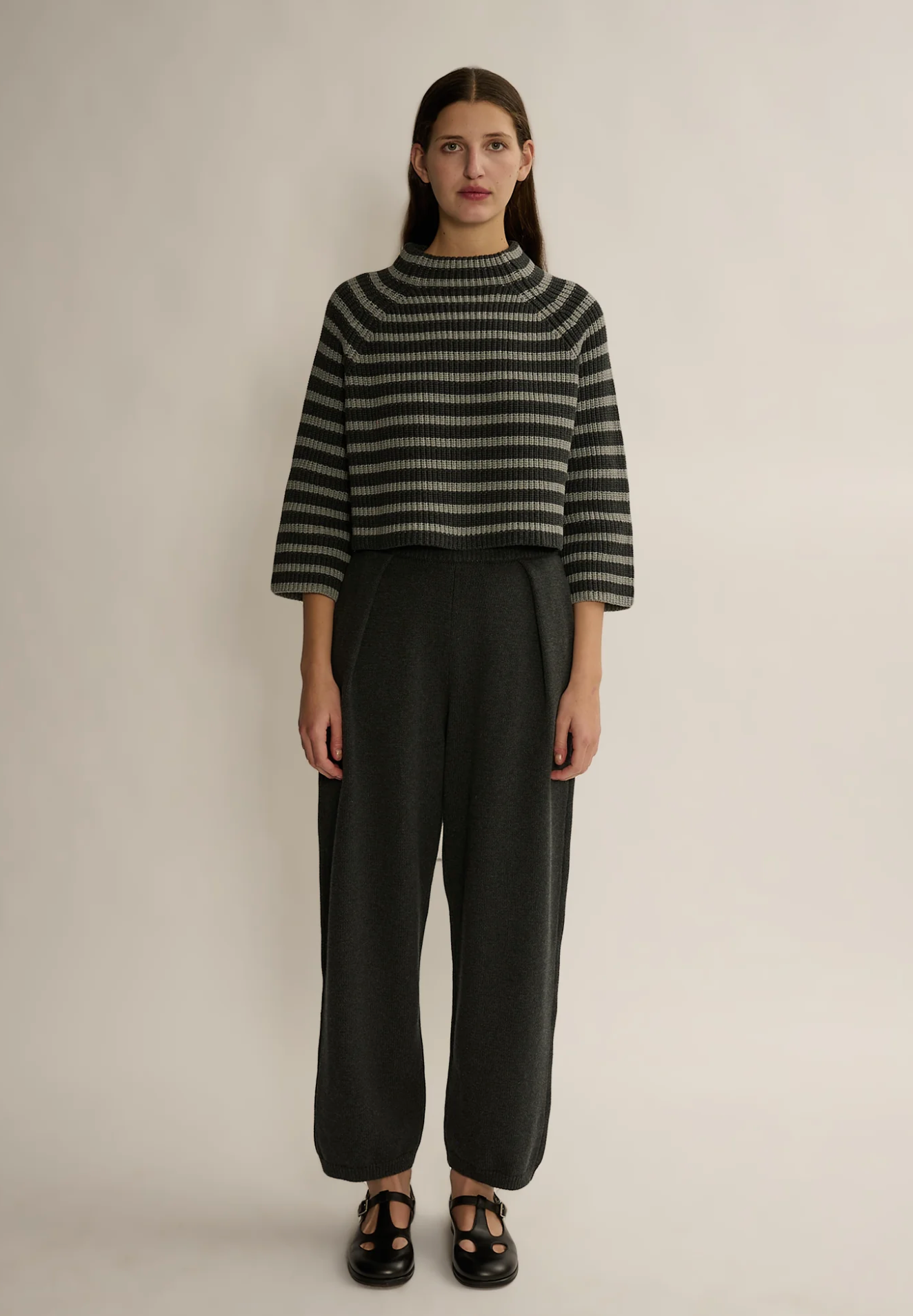 Fenna stripe gray/charcoal stripe