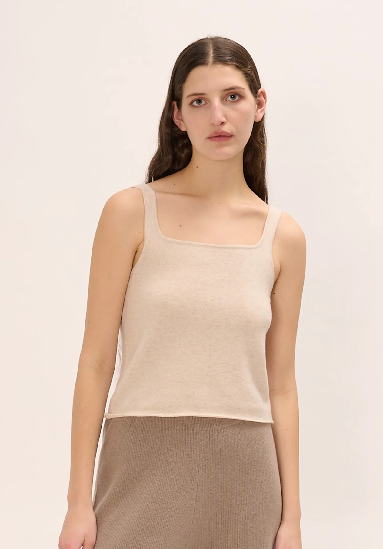 Pochi tank in linen colorway