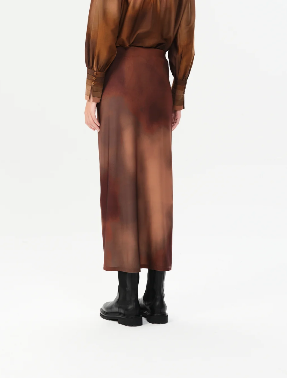 Atacalco Anna Midi Skirt Brown