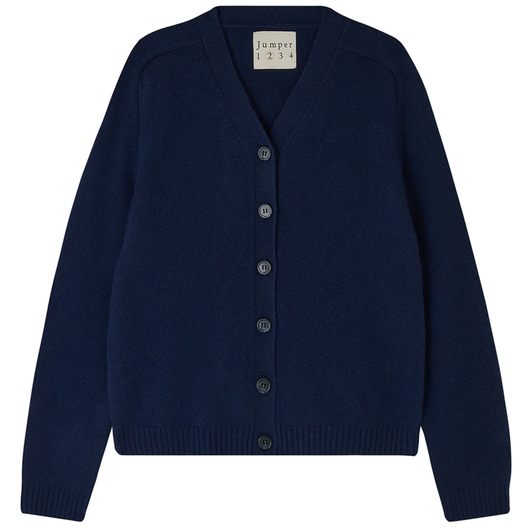 Saddle sleeve cardigan navy