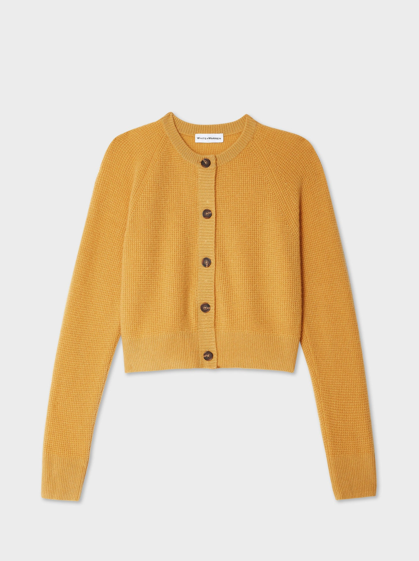 Waffle cardi golden rod