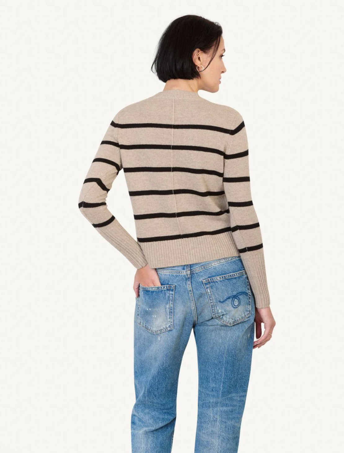 Jane Latte/blk stripe