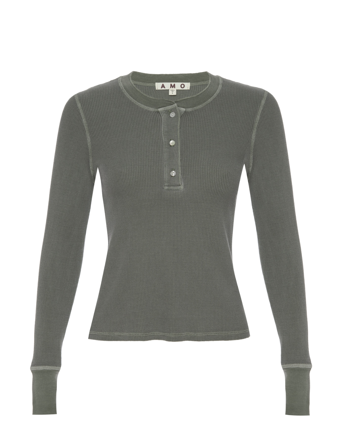 Thermal Henley in tea leaf