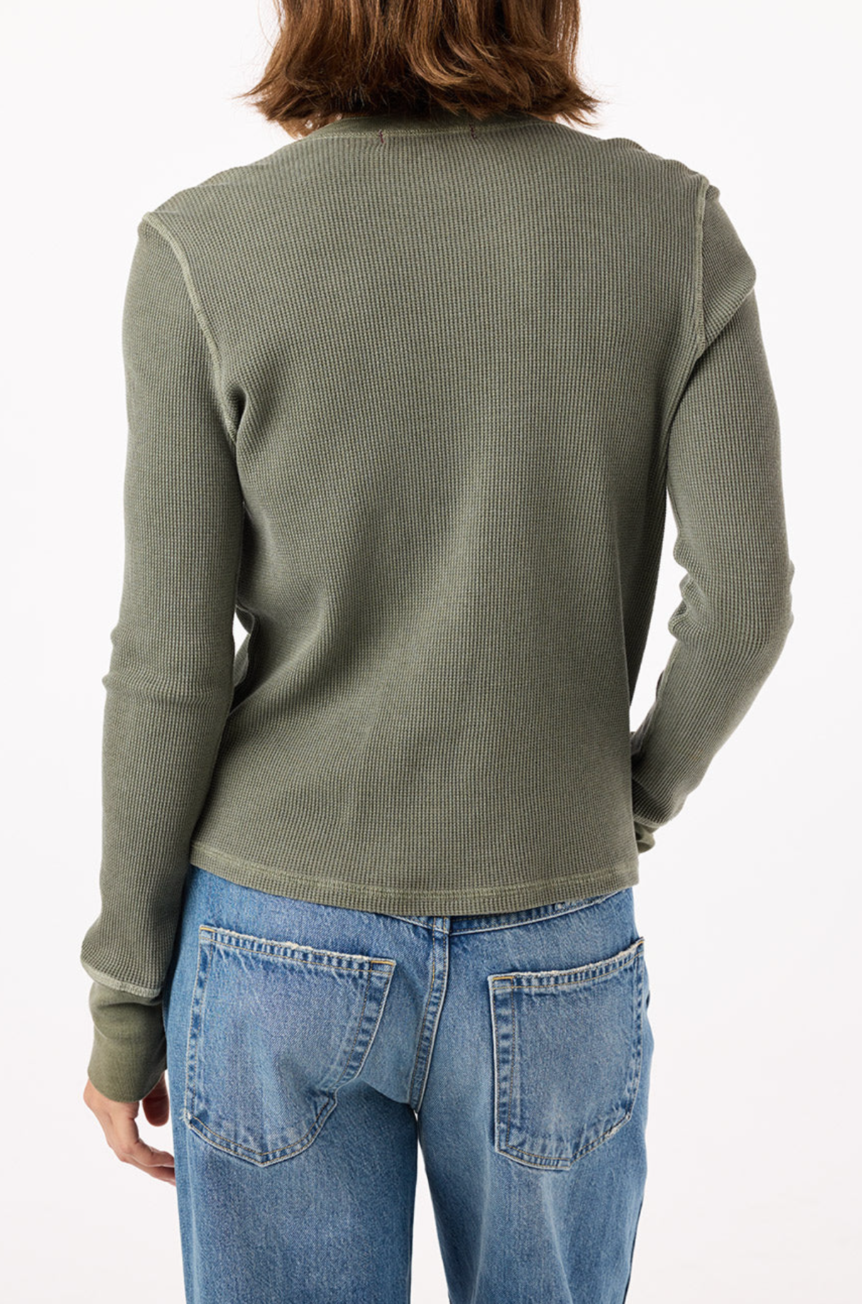 Thermal Henley in tea leaf