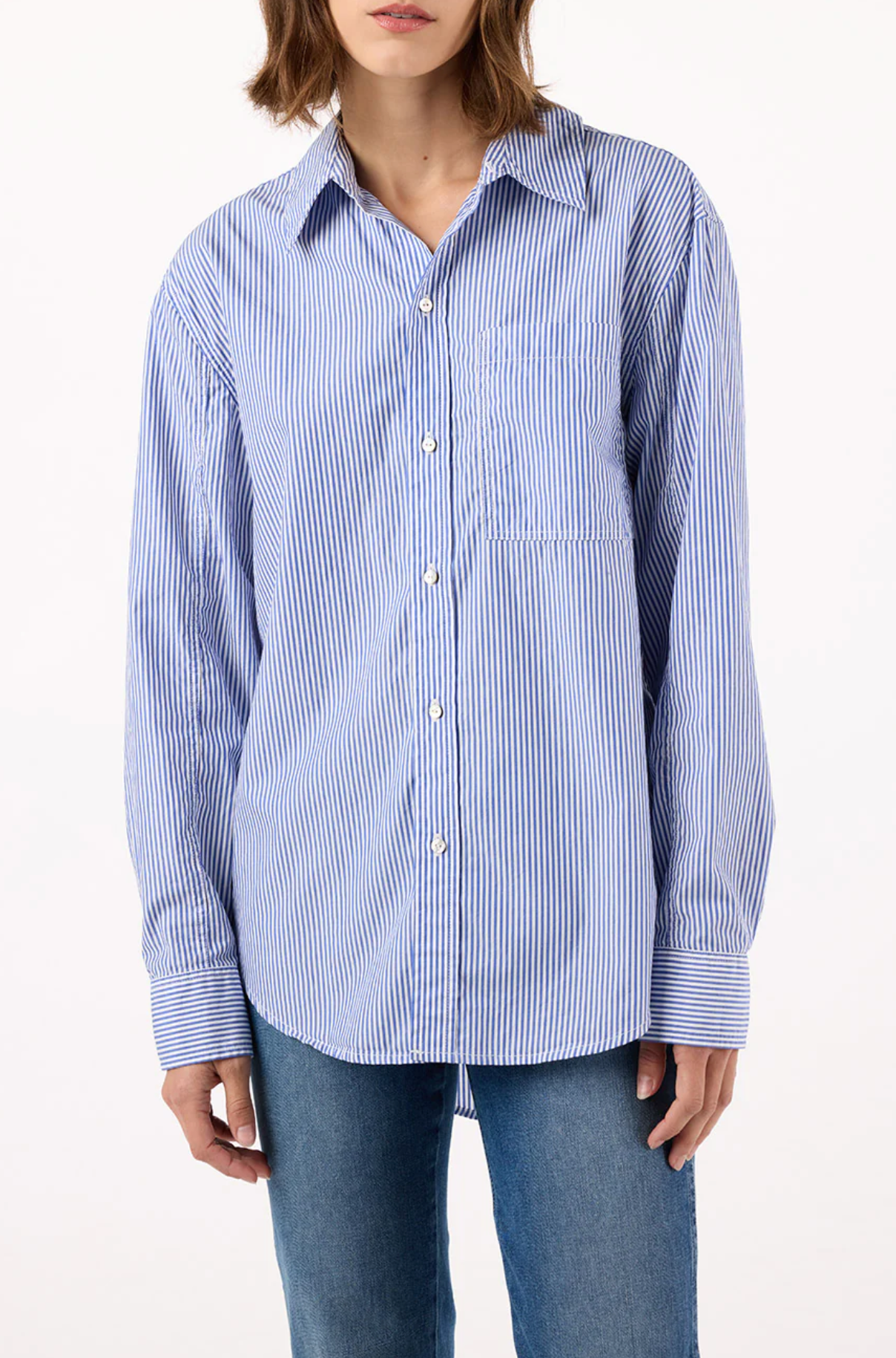 Oversize Ruth in blue stripe