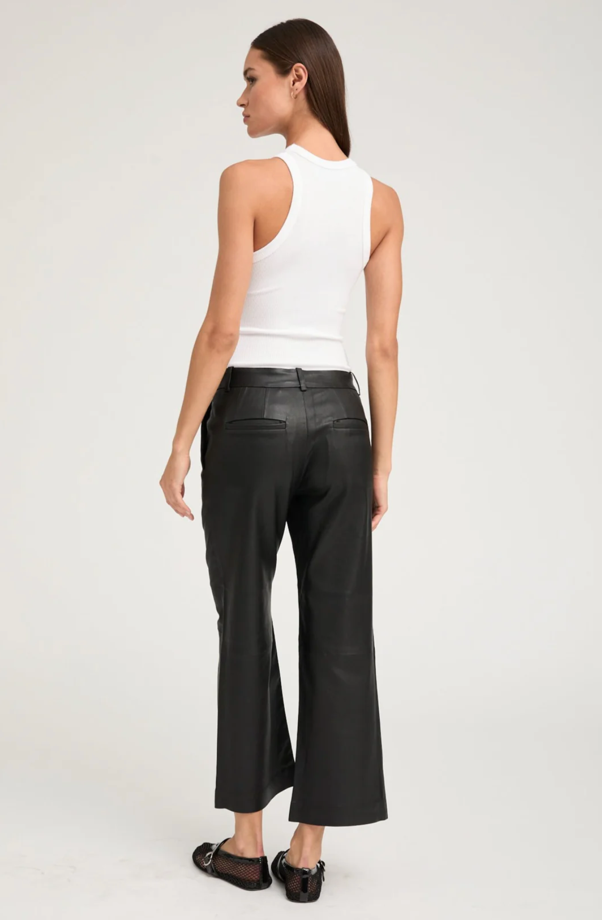 Leather trouser black