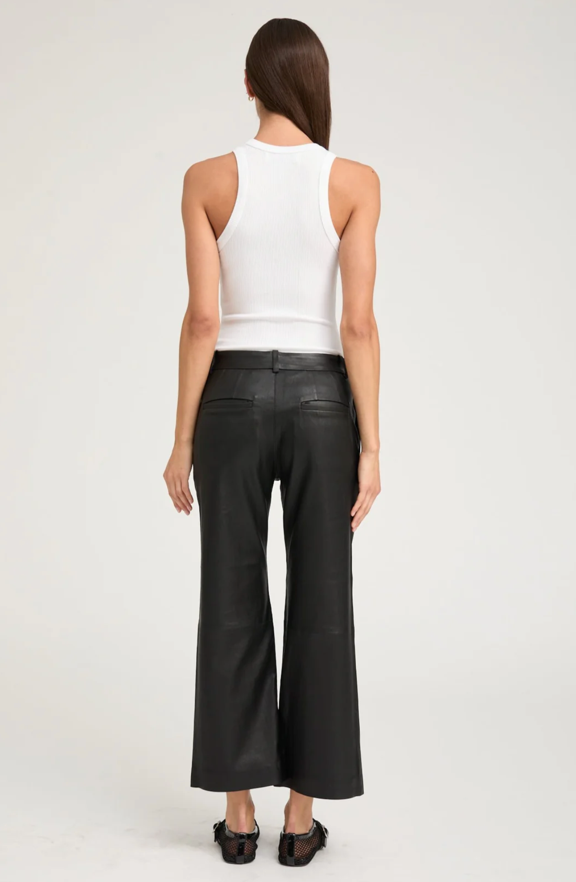 Leather trouser black