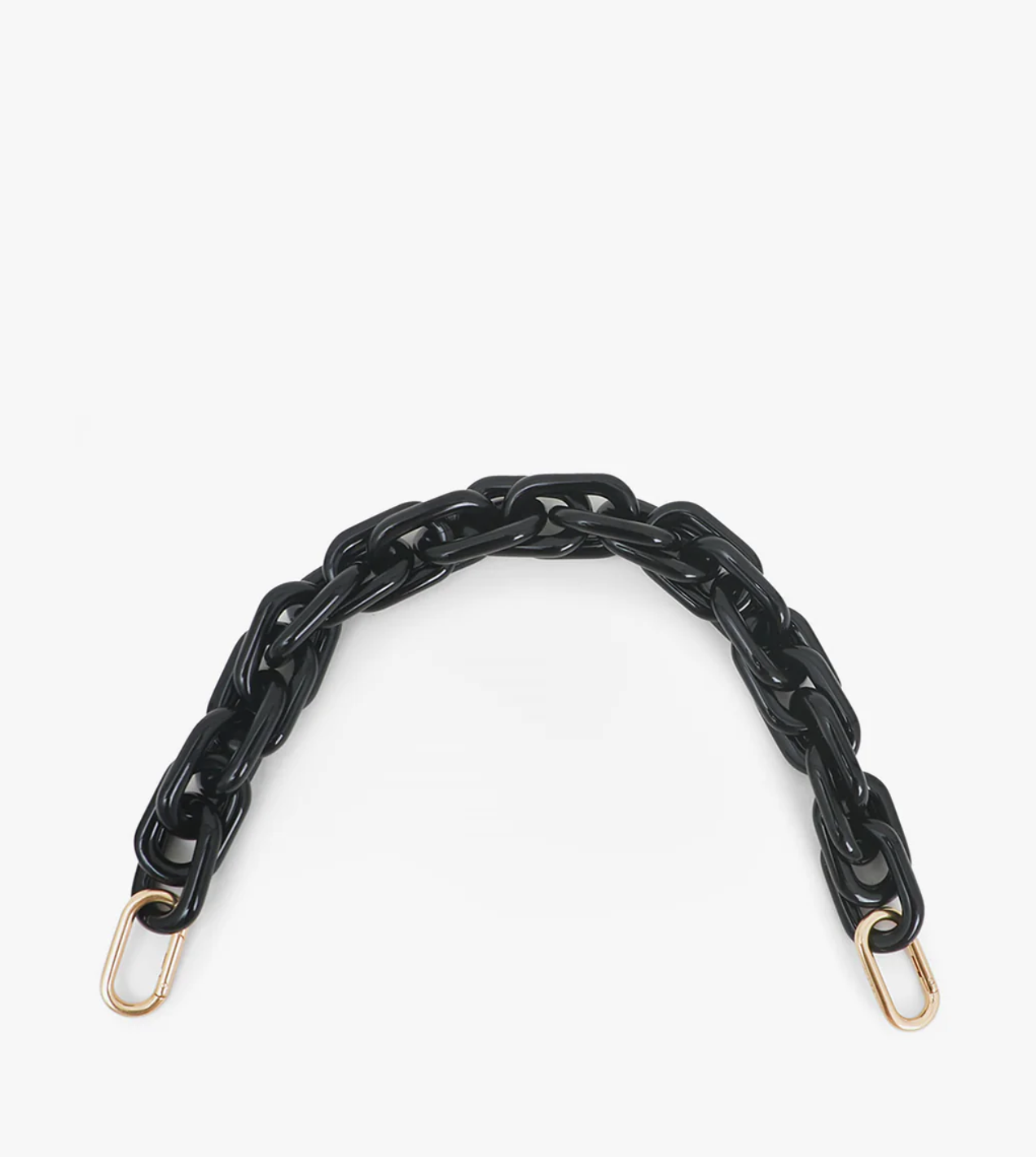 Resin strap short in black