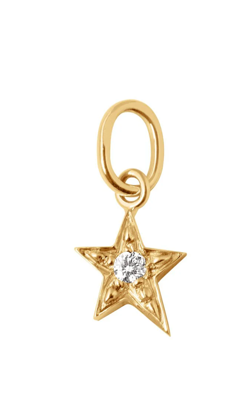 The Star gold pendant with diamond