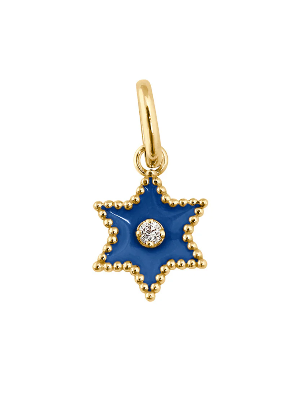 Lapis etoile pendant w/ diamond
