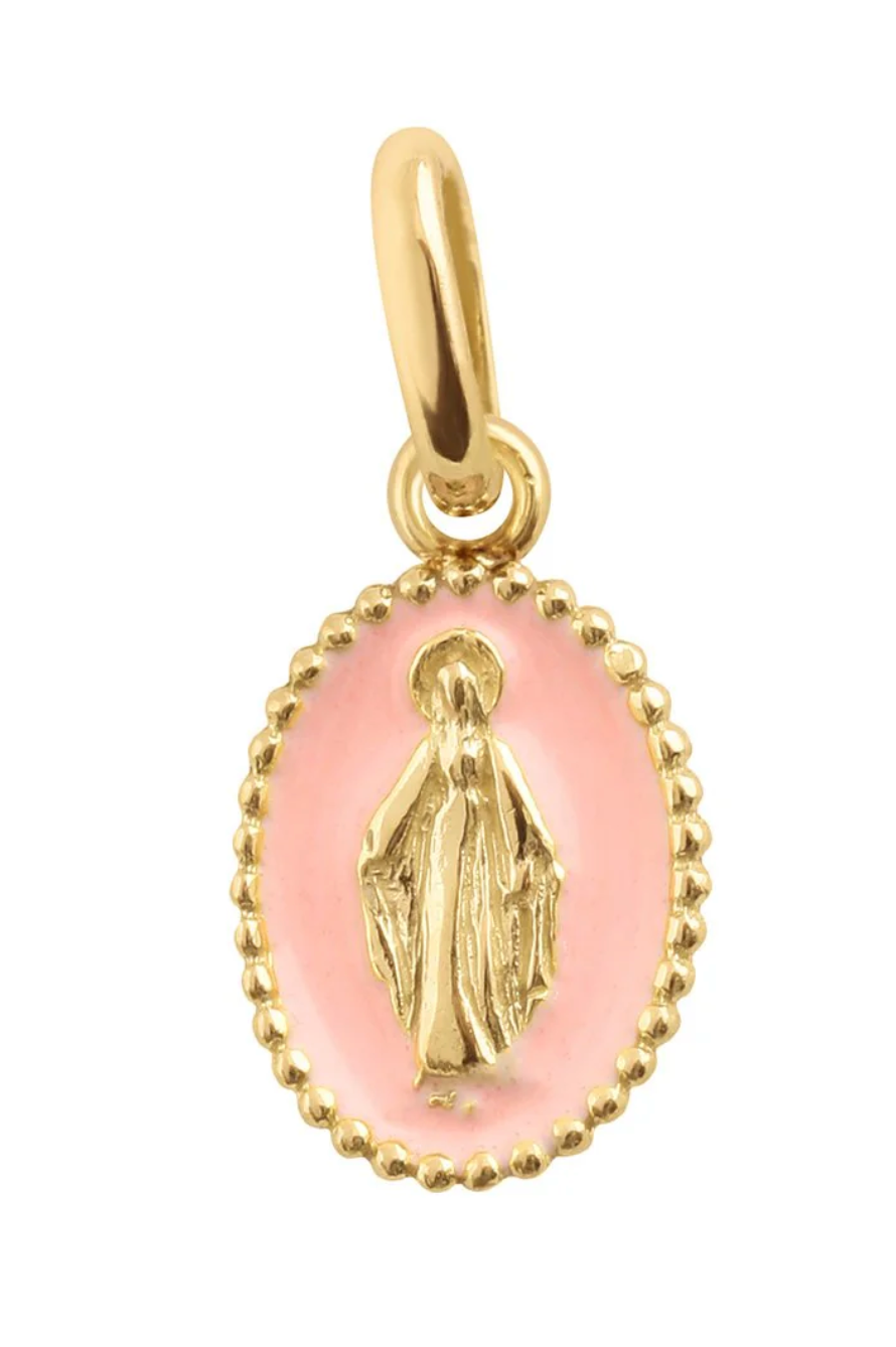 Pink enamel Madone Pendant