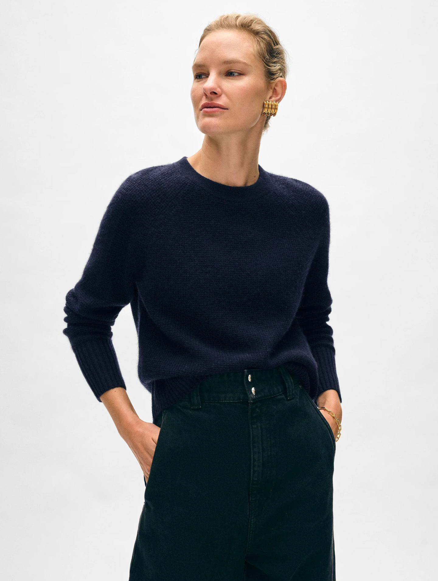 Cashmere Waffle Sweatshirt