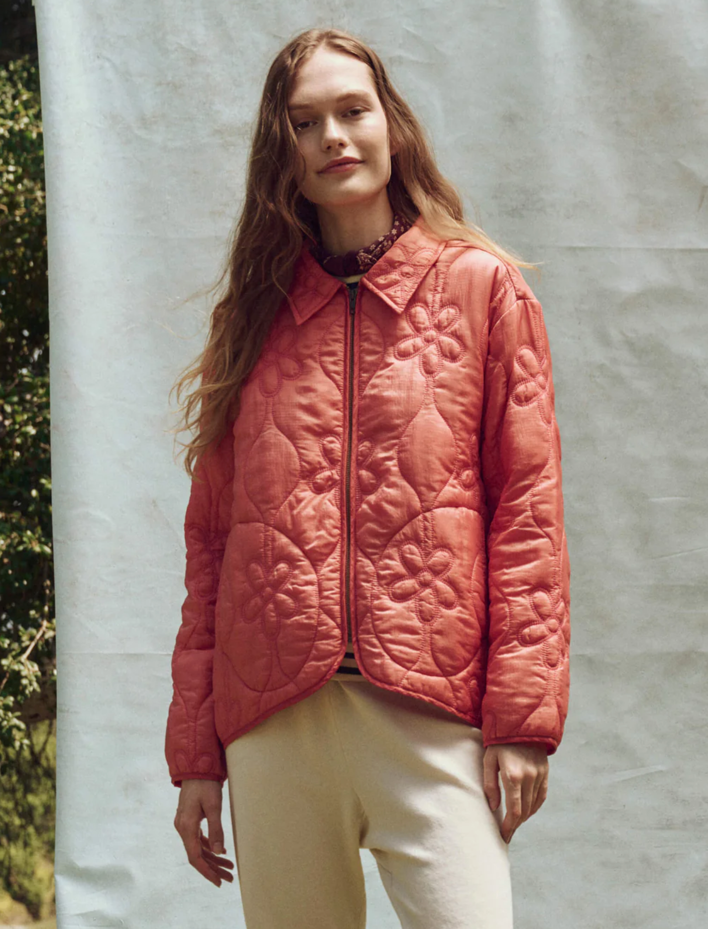 Daisy Quilted Jacket | The Great punch colorway