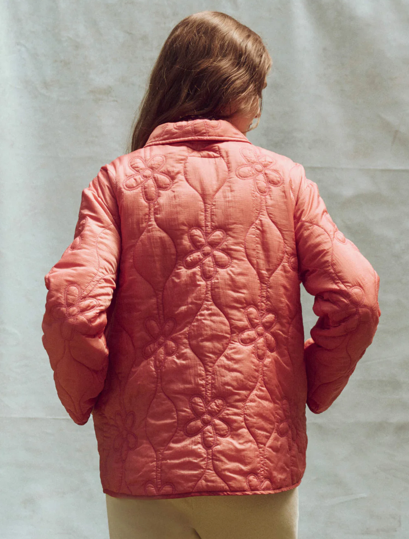 Daisy Quilted Jacket | The Great punch colorway