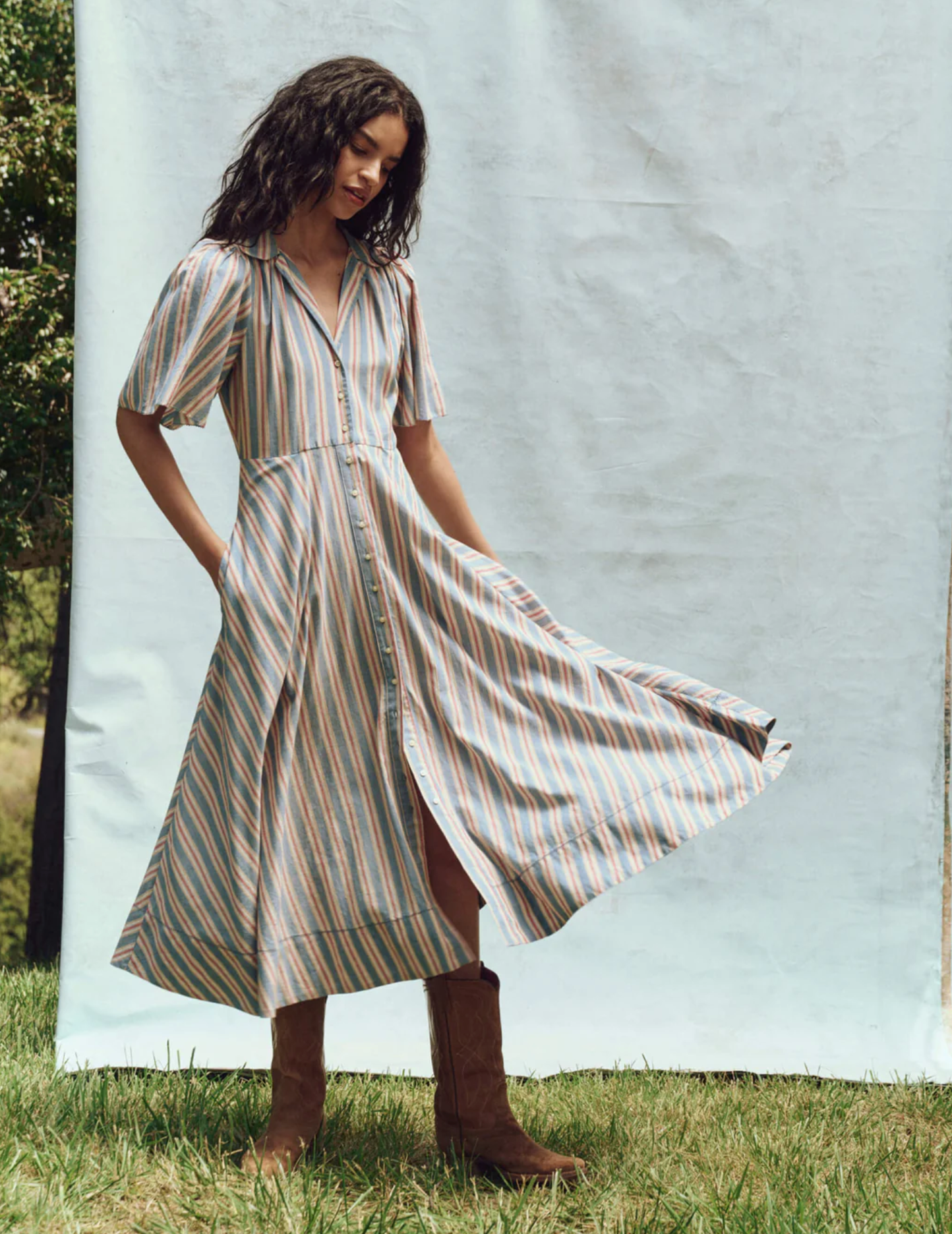 The great. Bridge Dress Frontier stripe | MARKET