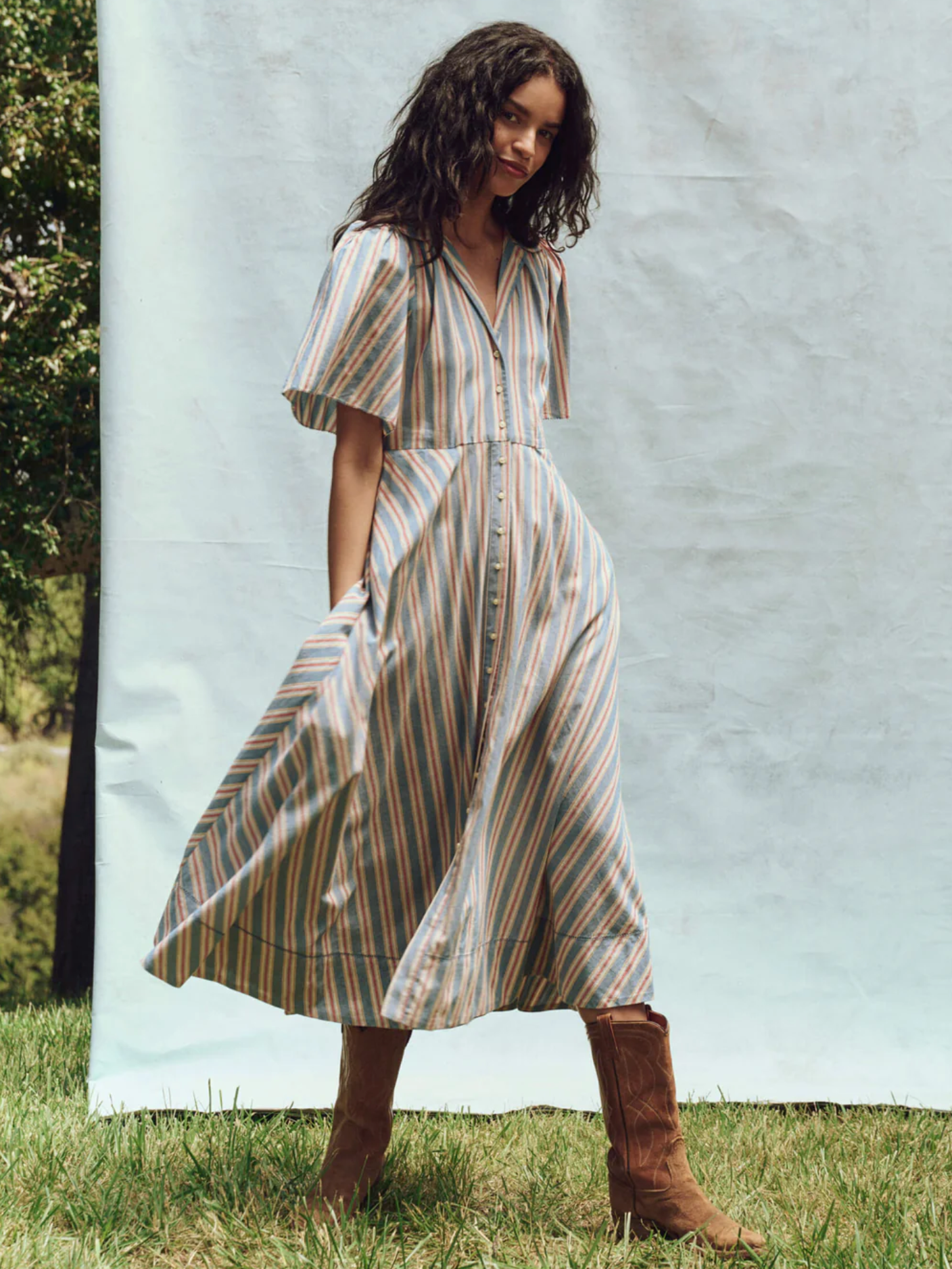 The great. Bridge Dress Frontier stripe | MARKET