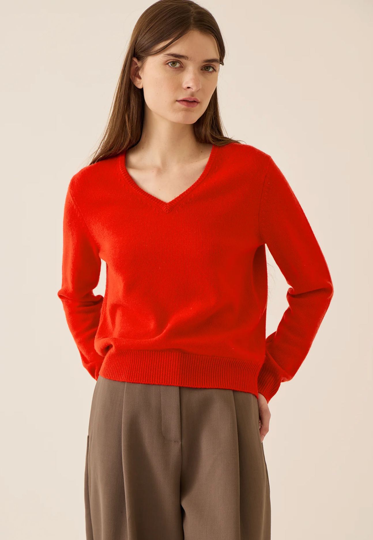 Lia sweater in red-orange | Demy Lee | MARKET 