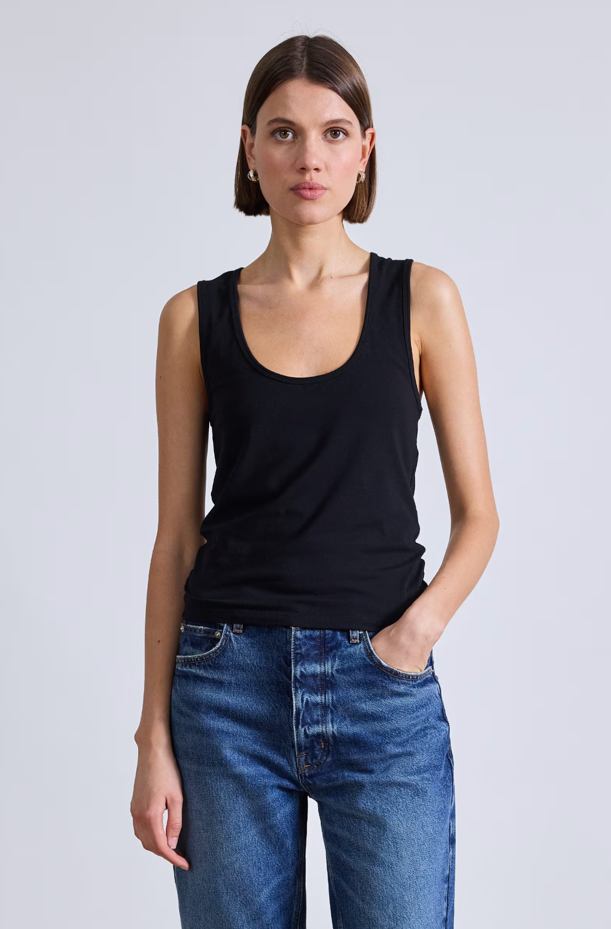 Uri Tank in black - Apiece Apart - MARKET