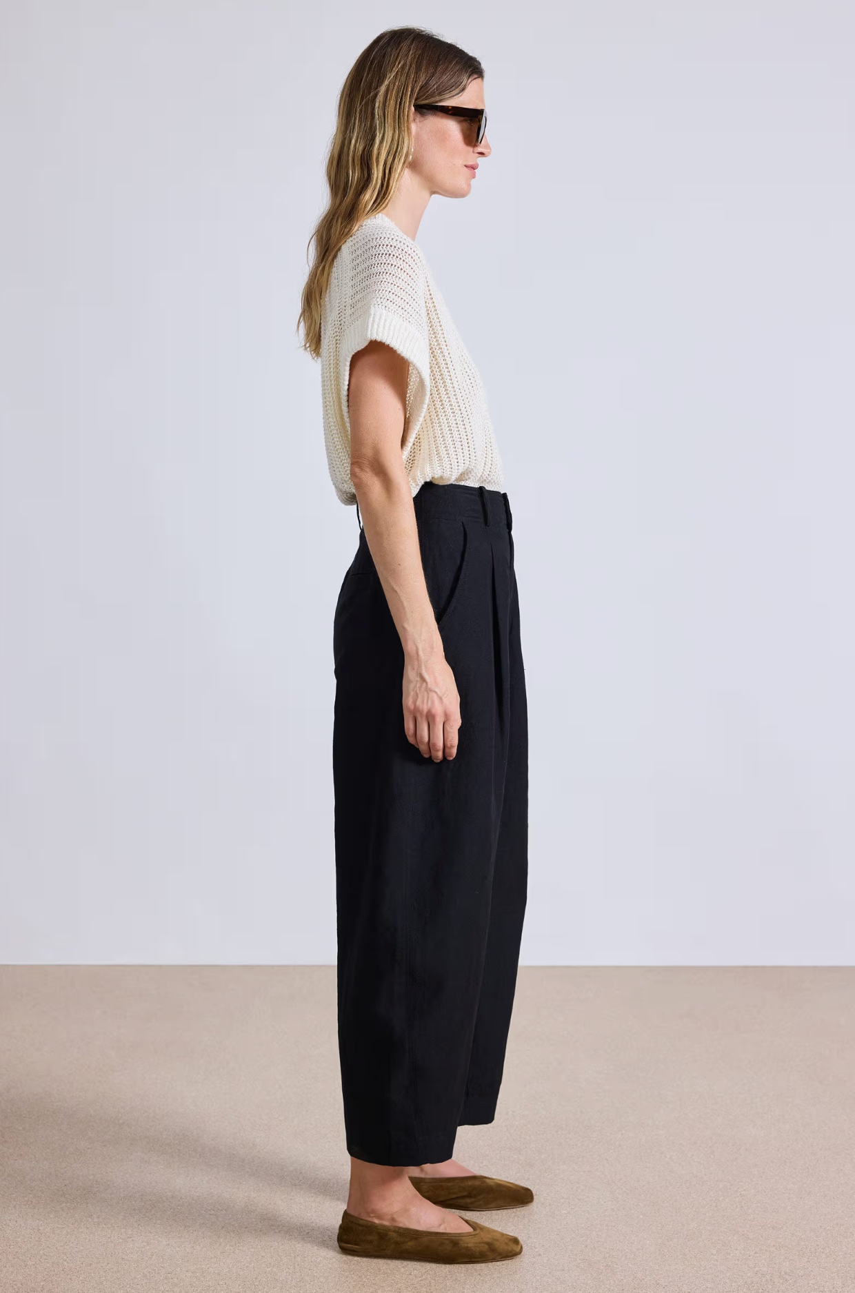 Bari cropped trouser in black. Apiece Apart. MARKET