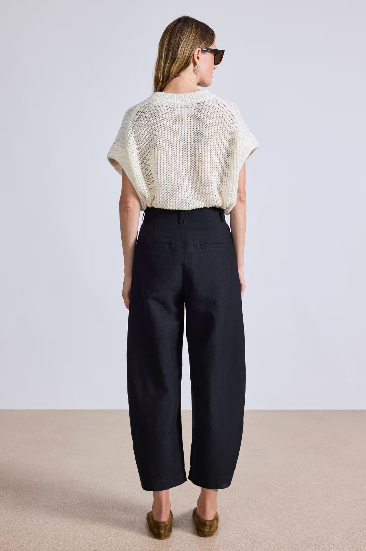 Bari cropped trouser in black. Apiece Apart. MARKET