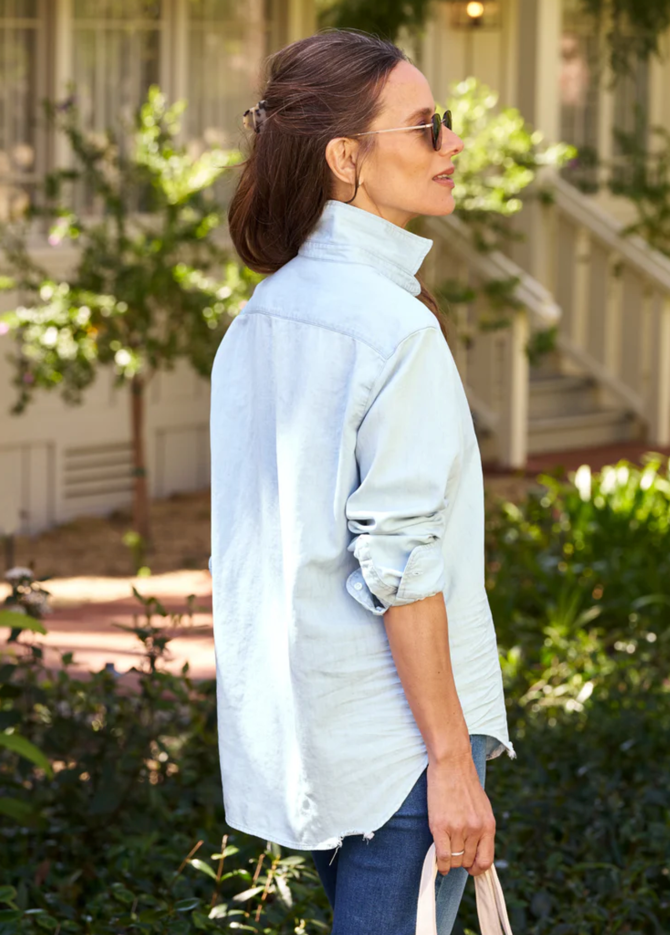 Eileen herringbone denim pale blue | Frank & Eileen | MARKET 