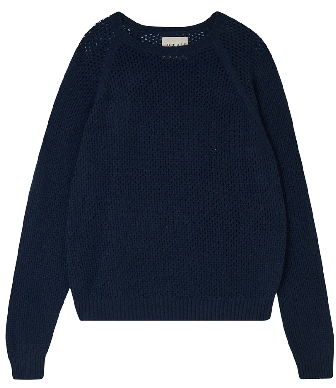 Holey contrast sweater navy | Jumper 1234 | MARKET 