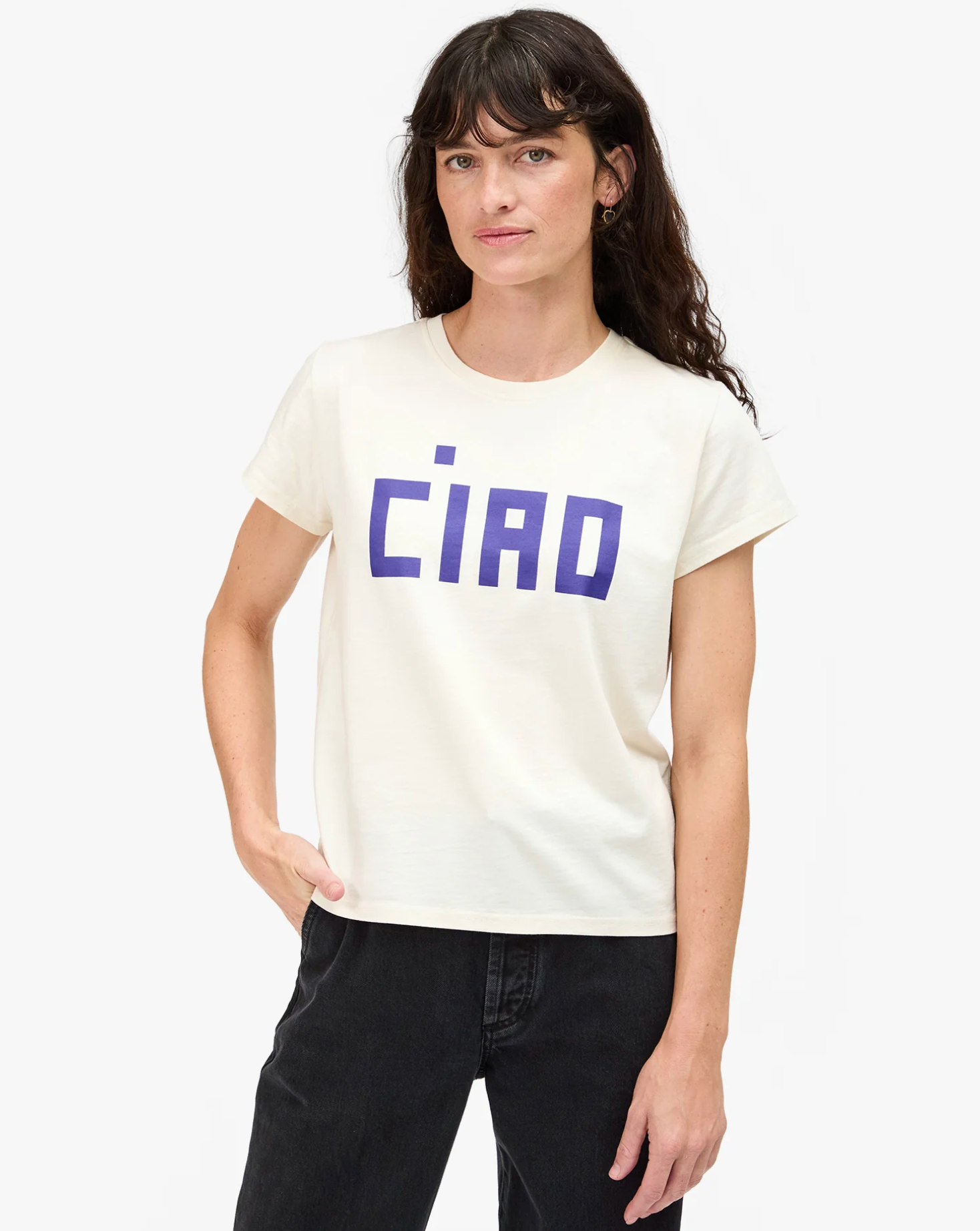 Ciao purple text | clare v | market