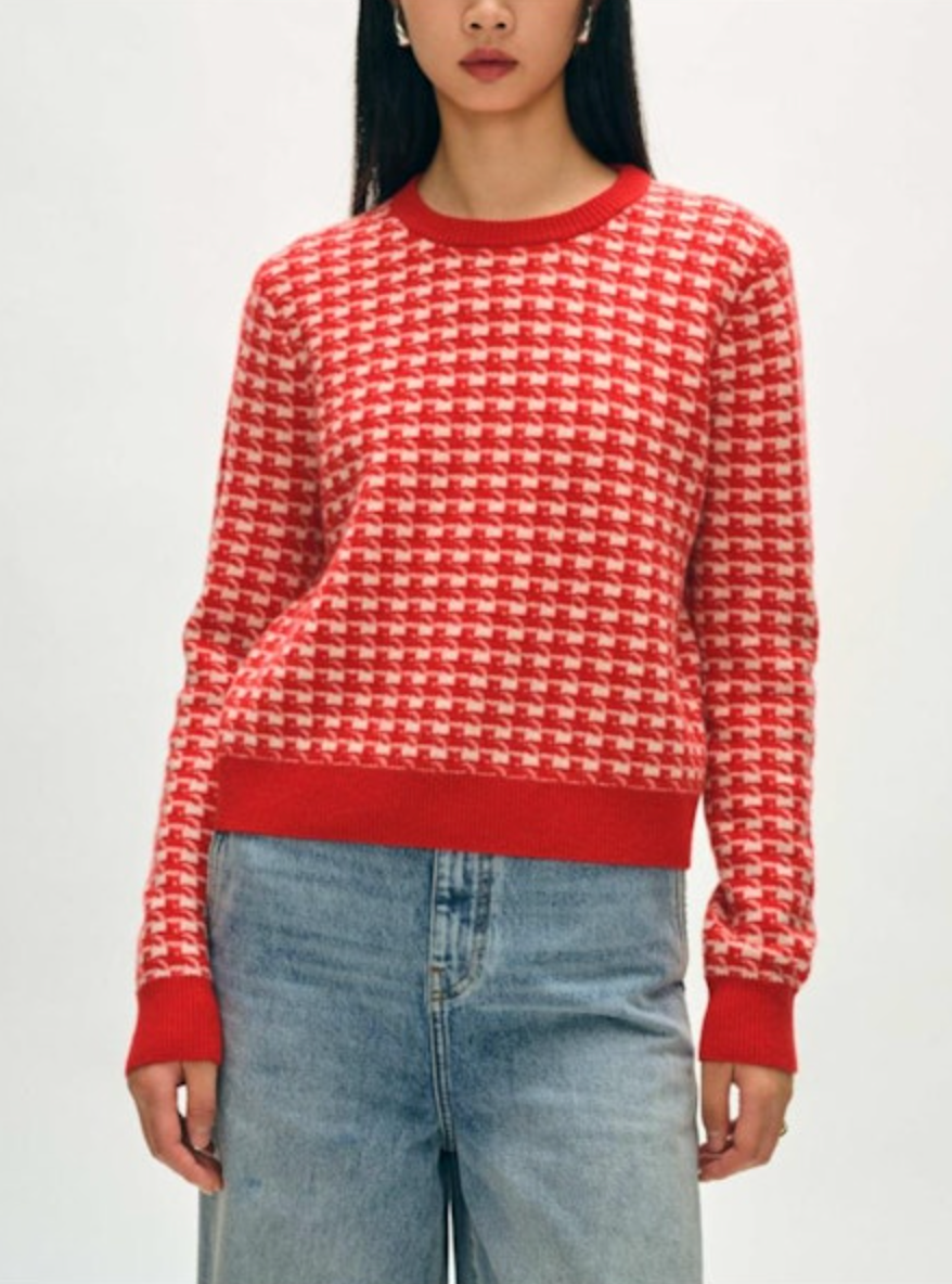 Gingham crew red/natural | white  warren | market