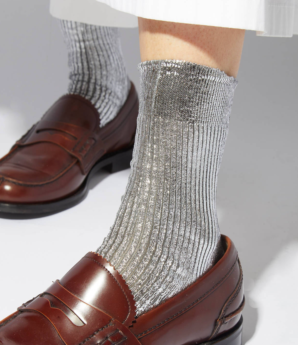 Shiny rib sock | Maria La Rosa | MARKET 